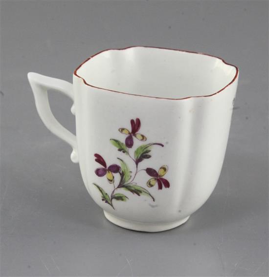 A Derby coffee cup, c.1758, h. 5.8cm